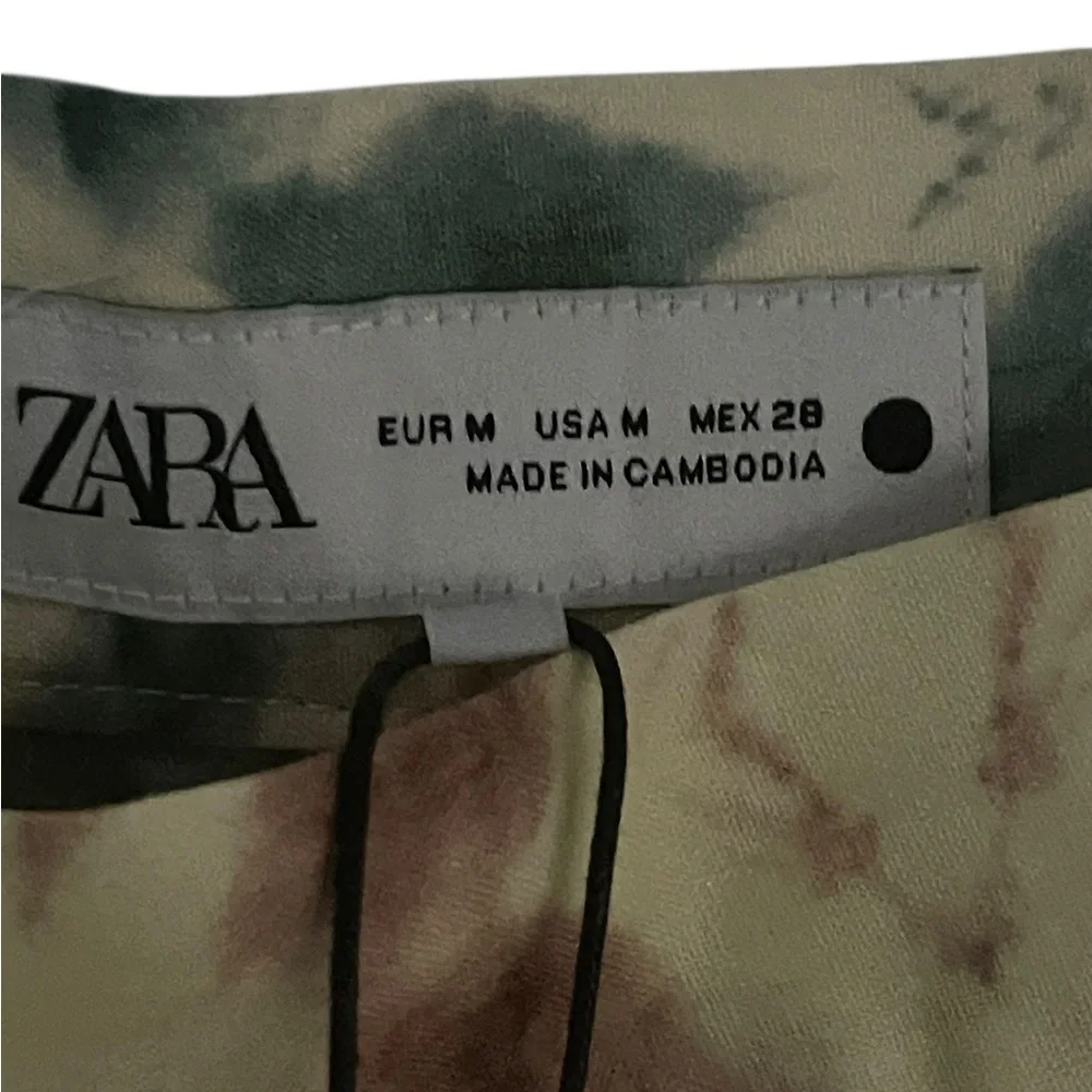 NWT Zara  Linen Tropical Suit Pants Yellow Size M